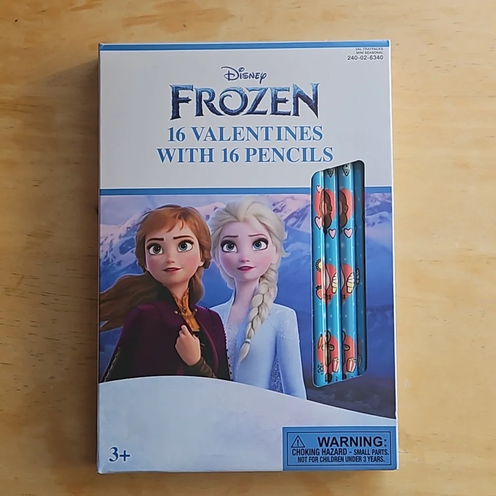 DISNEY FROZEN 16 VALENTINE'S WITH PENCILS